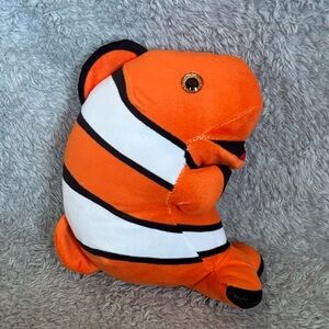 Belly Buddy Clown Fish Plush 9” Orange White Stuffed Animal Toy